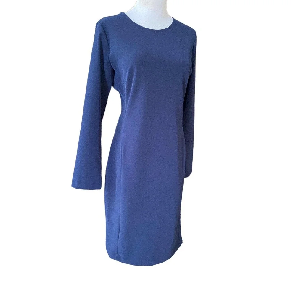 Of Mercer Womens Size 12 Navy Morgan Dress Stretch Business Career - Picture 2 of 7